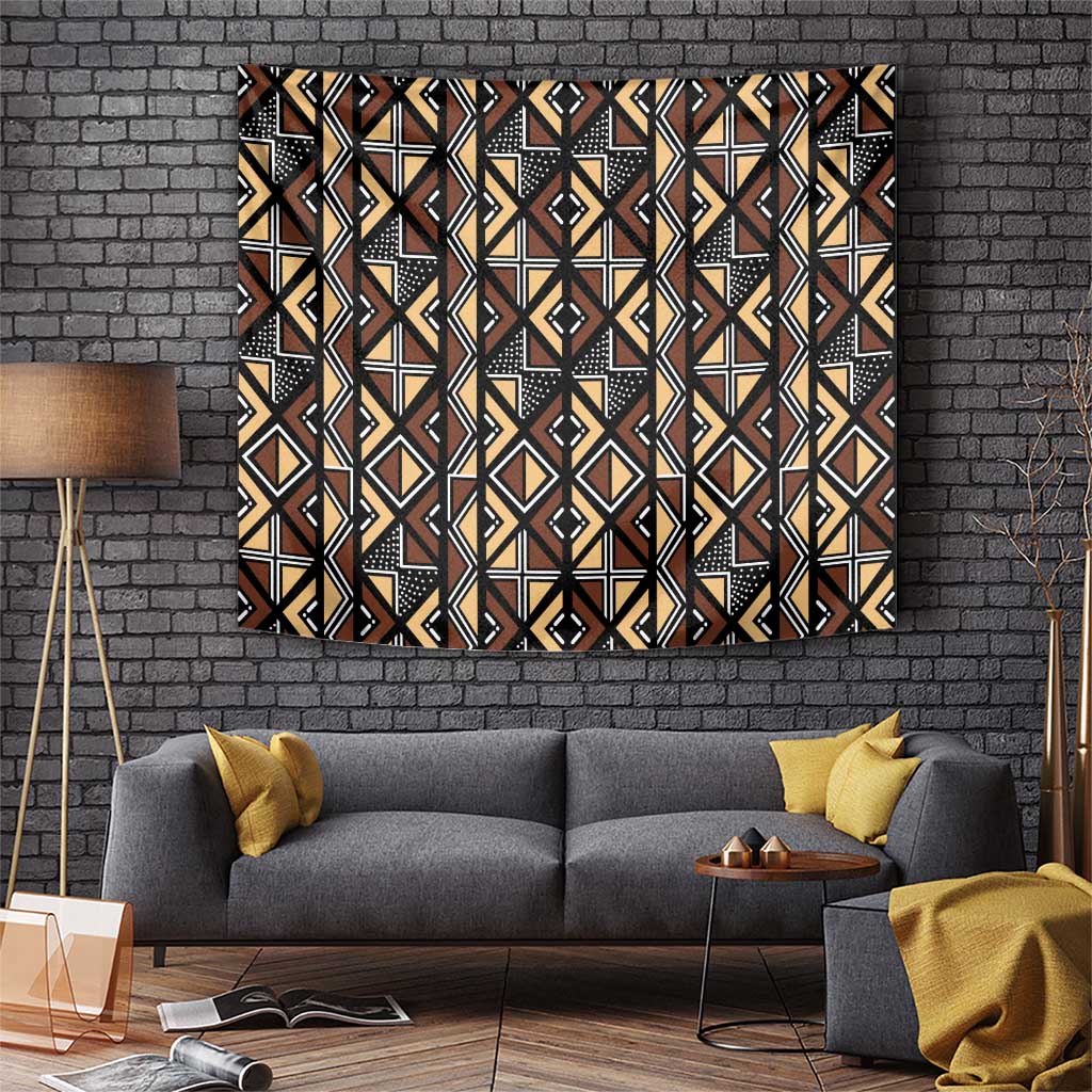 Mali Mud Cloth Legacy Pattern Tapestry Ethnic Geometry Style - Wonder Print Shop