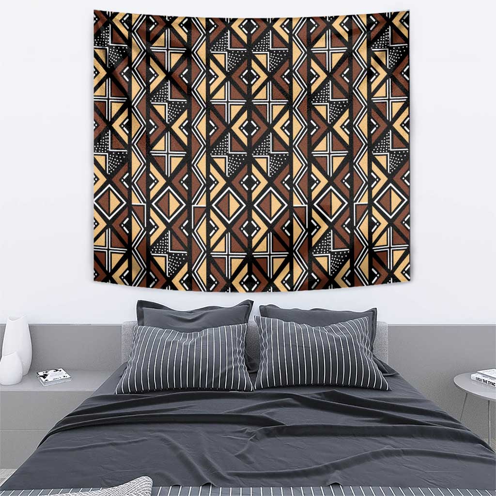 Mali Mud Cloth Legacy Pattern Tapestry Ethnic Geometry Style - Wonder Print Shop