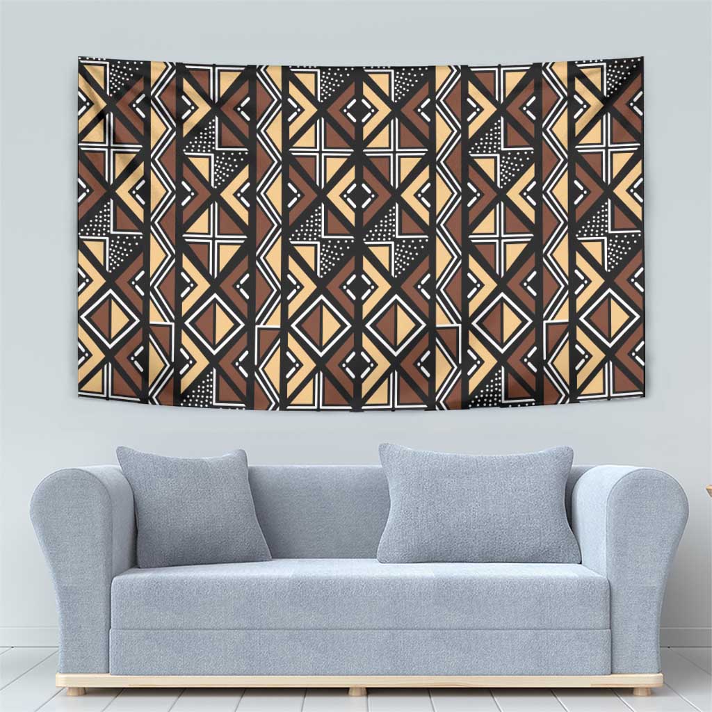 Mali Mud Cloth Legacy Pattern Tapestry Ethnic Geometry Style - Wonder Print Shop