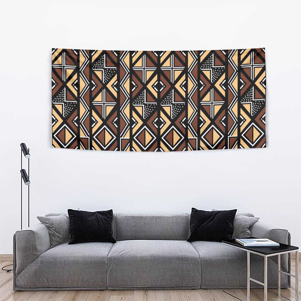 Mali Mud Cloth Legacy Pattern Tapestry Ethnic Geometry Style - Wonder Print Shop