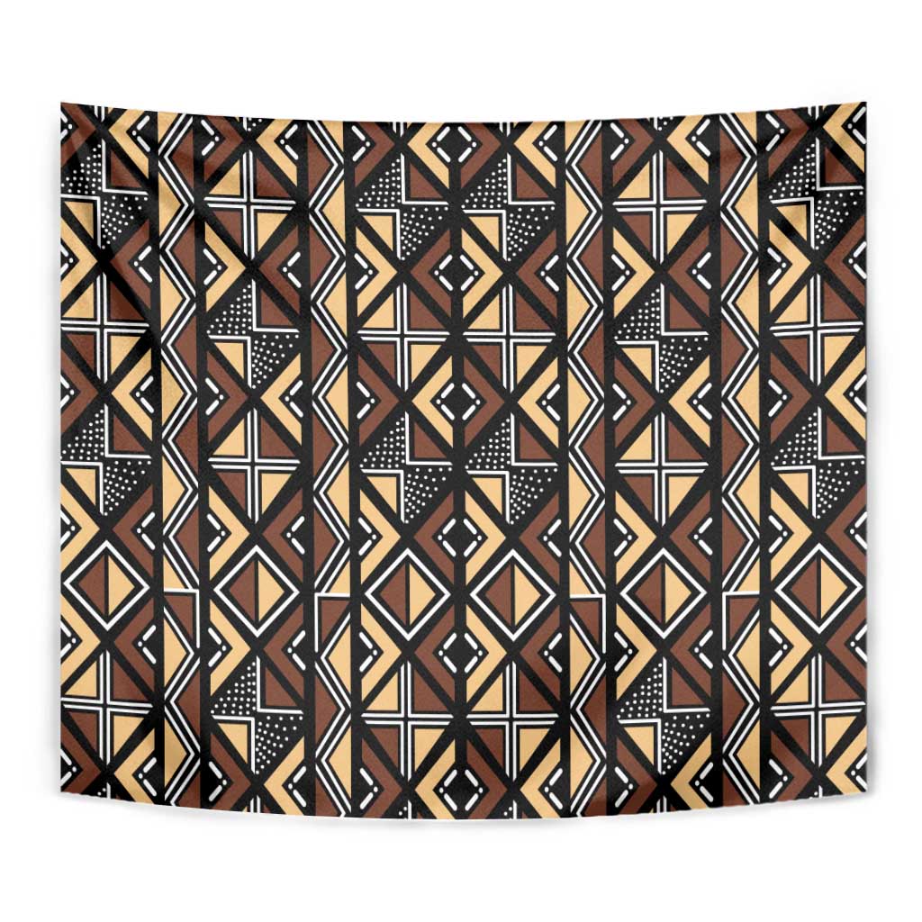 Mali Mud Cloth Legacy Pattern Tapestry Ethnic Geometry Style - Wonder Print Shop