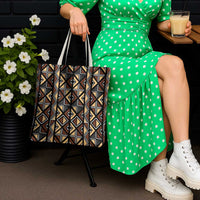Mali Mud Cloth Legacy Pattern Tote Bag Ethnic Geometry Style - Wonder Print Shop
