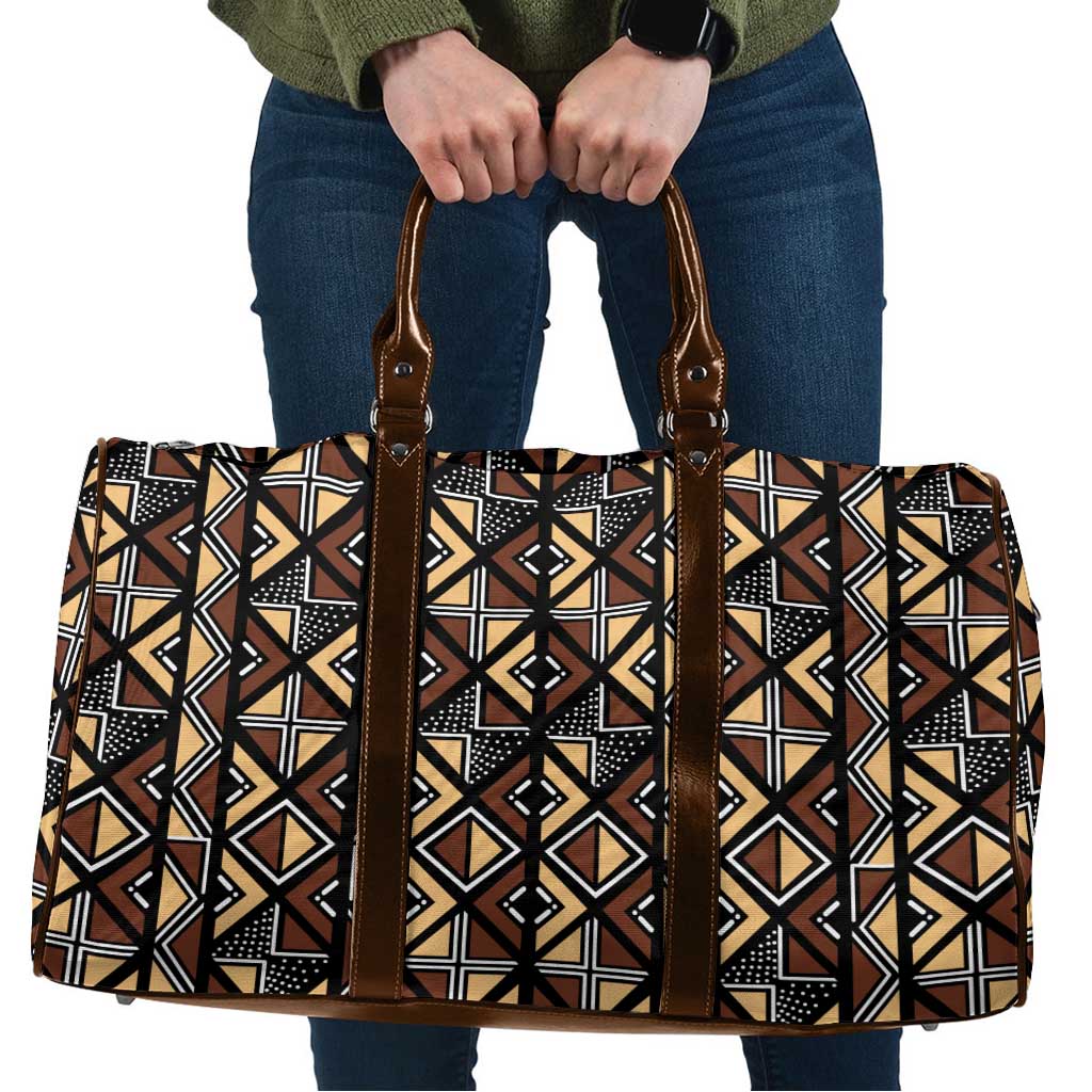 Mali Mud Cloth Legacy Pattern Travel Bag Ethnic Geometry Style - Wonder Print Shop