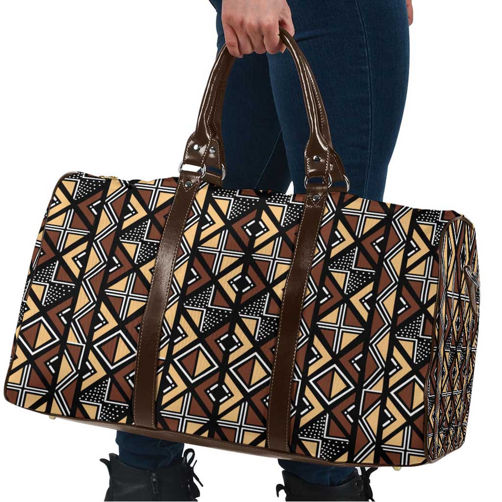 Mali Mud Cloth Legacy Pattern Travel Bag Ethnic Geometry Style - Wonder Print Shop