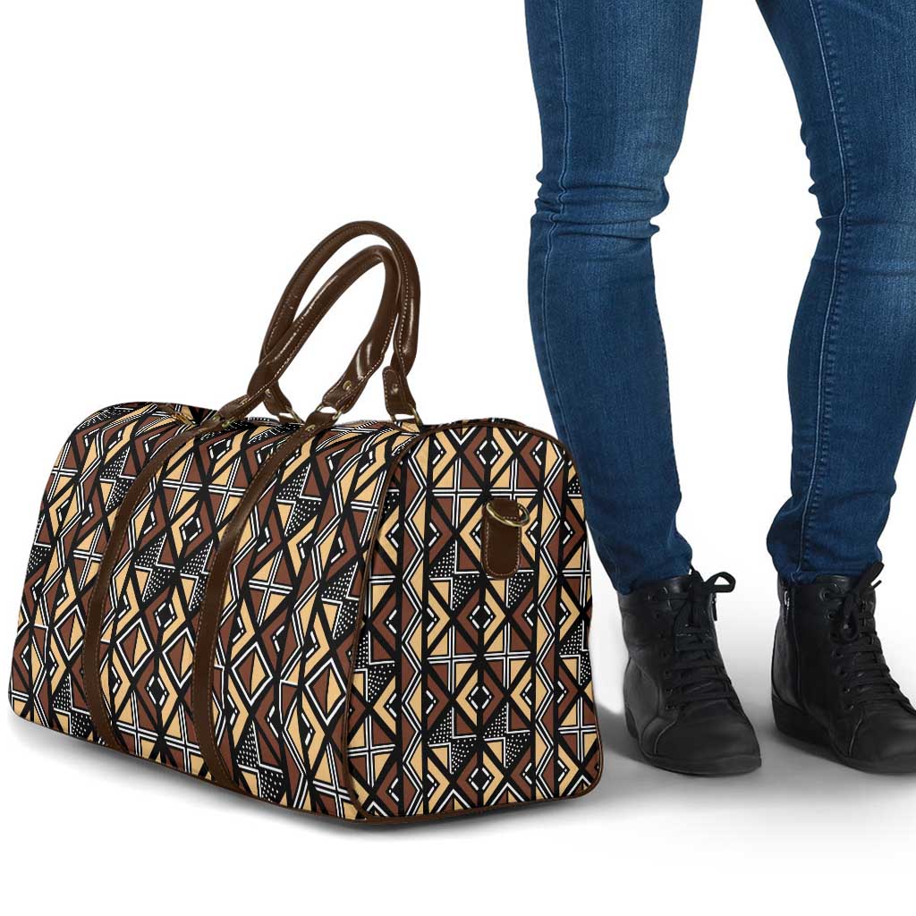 Mali Mud Cloth Legacy Pattern Travel Bag Ethnic Geometry Style - Wonder Print Shop
