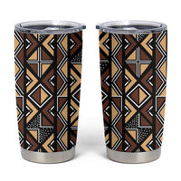 Mali Mud Cloth Legacy Pattern Tumbler Cup Ethnic Geometry Style - Wonder Print Shop