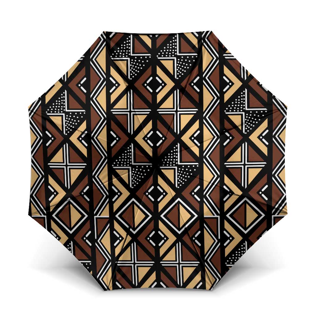 Mali Mud Cloth Legacy Pattern Umbrella Ethnic Geometry Style - Wonder Print Shop