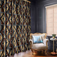 Mali Mud Cloth Legacy Pattern Window Curtain Ethnic Geometry Style - Wonder Print Shop