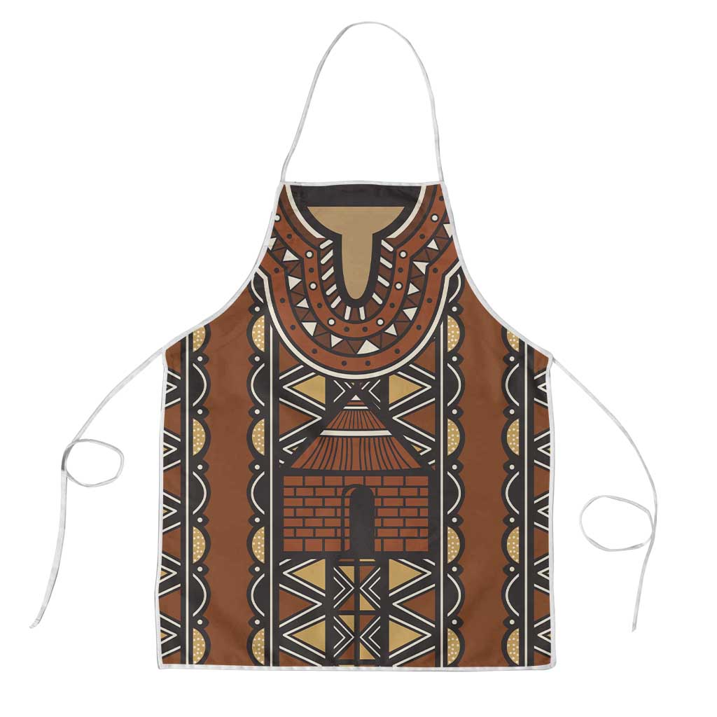 Mali Mud Cloth African Village Apron Ethnic Geometry Style - Wonder Print Shop