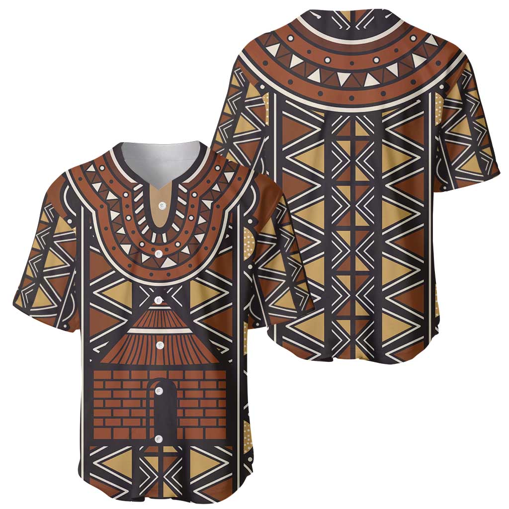 Mali Mud Cloth African Village Baseball Jersey Ethnic Geometry Style - Wonder Print Shop