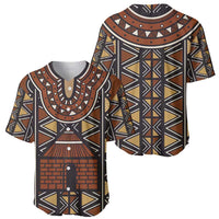 Mali Mud Cloth African Village Baseball Jersey Ethnic Geometry Style - Wonder Print Shop