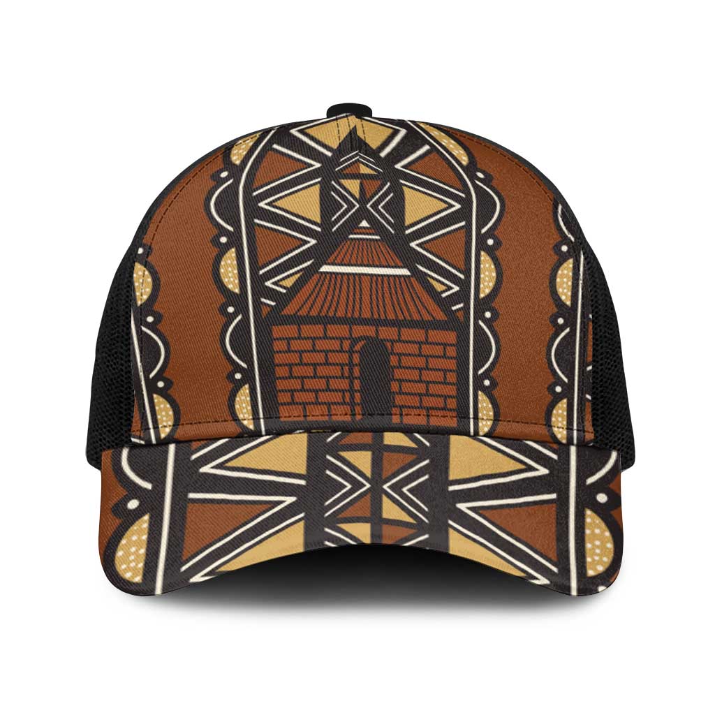 Mali Mud Cloth African Village Baseball Net Cap Ethnic Geometry Style - Wonder Print Shop