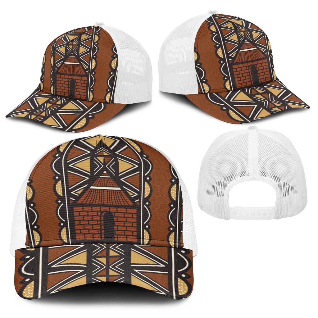 Mali Mud Cloth African Village Baseball Net Cap Ethnic Geometry Style - Wonder Print Shop
