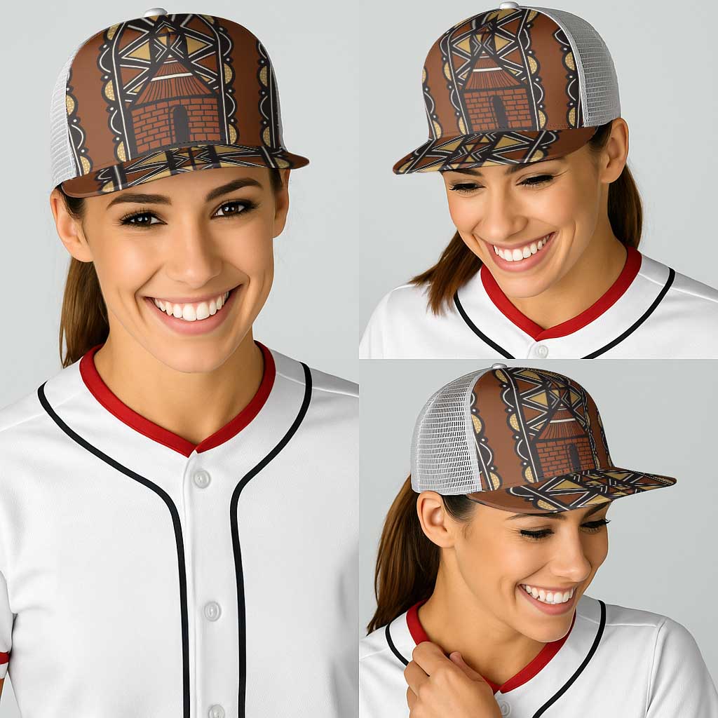 Mali Mud Cloth African Village Baseball Net Cap Ethnic Geometry Style - Wonder Print Shop