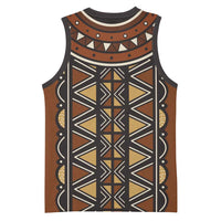 Mali Mud Cloth African Village Basketball Jersey Ethnic Geometry Style - Wonder Print Shop