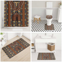 Mali Mud Cloth African Village Bathroom Set Ethnic Geometry Style - Wonder Print Shop
