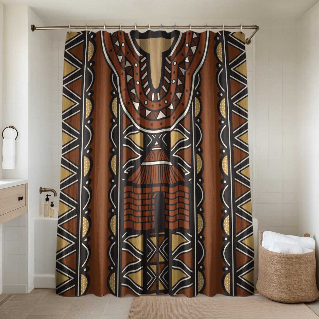 Mali Mud Cloth African Village Bathroom Set Ethnic Geometry Style - Wonder Print Shop