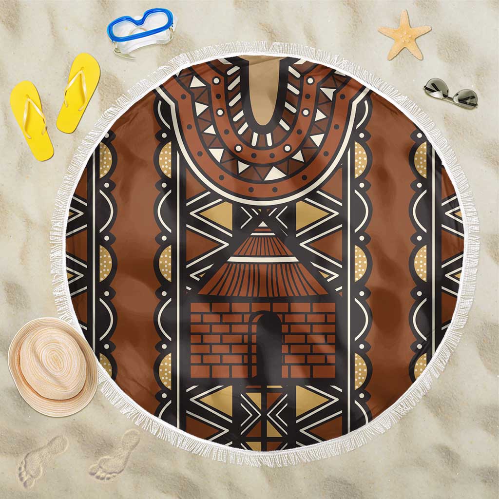 Mali Mud Cloth African Village Beach Blanket Ethnic Geometry Style - Wonder Print Shop