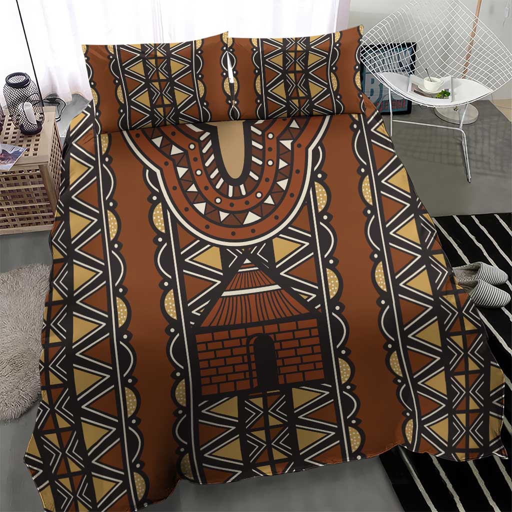 Mali Mud Cloth African Village Bedding Set Ethnic Geometry Style - Wonder Print Shop