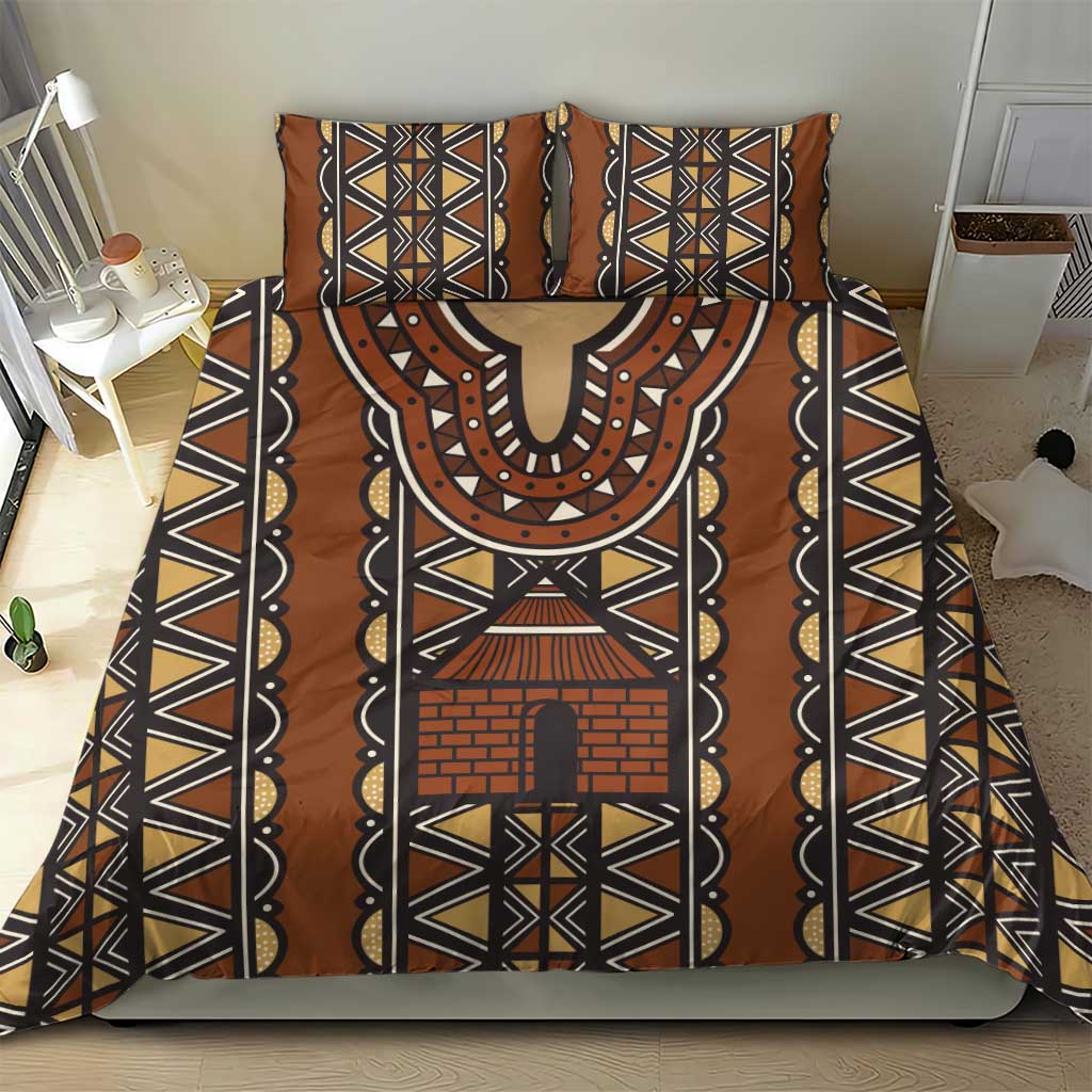 Mali Mud Cloth African Village Bedding Set Ethnic Geometry Style - Wonder Print Shop