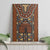 Mali Mud Cloth African Village Canvas Wall Art Ethnic Geometry Style - Wonder Print Shop