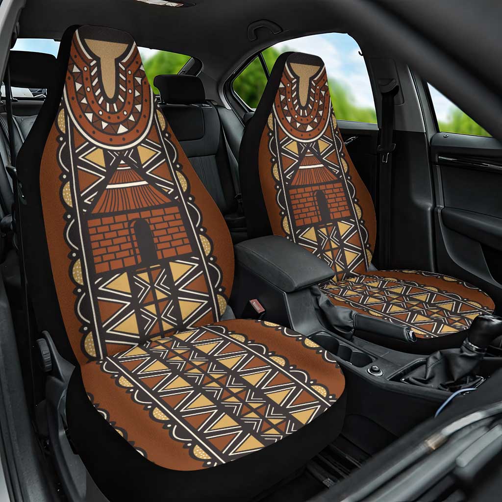 Mali Mud Cloth African Village Car Seat Cover Ethnic Geometry Style - Wonder Print Shop