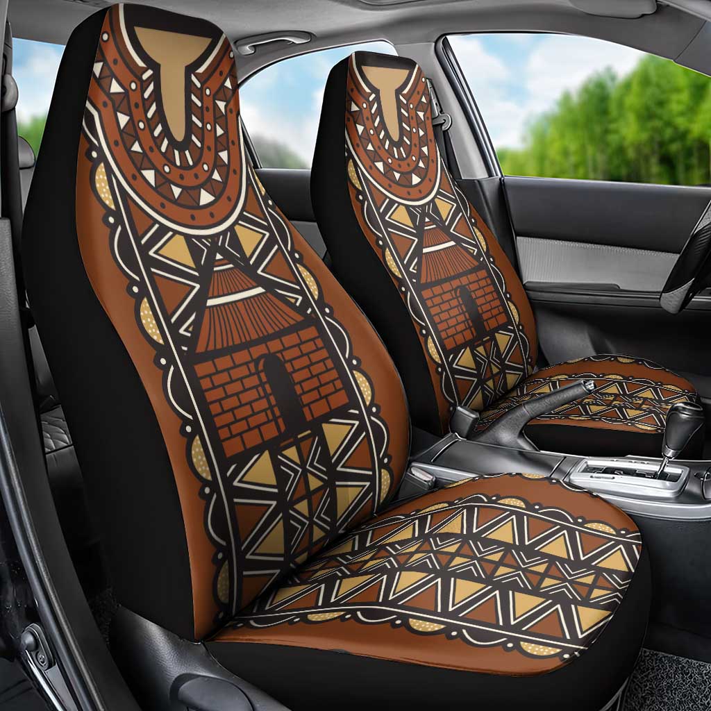 Mali Mud Cloth African Village Car Seat Cover Ethnic Geometry Style - Wonder Print Shop