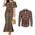 Mali Mud Cloth African Village Couples Matching Mermaid Dress and Long Sleeve Button Shirt Ethnic Geometry Style - Wonder Print Shop