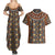 Mali Mud Cloth African Village Couples Matching Summer Maxi Dress and Hawaiian Shirt Ethnic Geometry Style - Wonder Print Shop