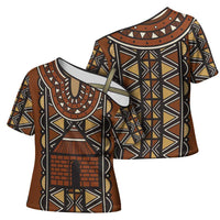 Mali Mud Cloth African Village Cross Shoulder Shirt Ethnic Geometry Style - Wonder Print Shop