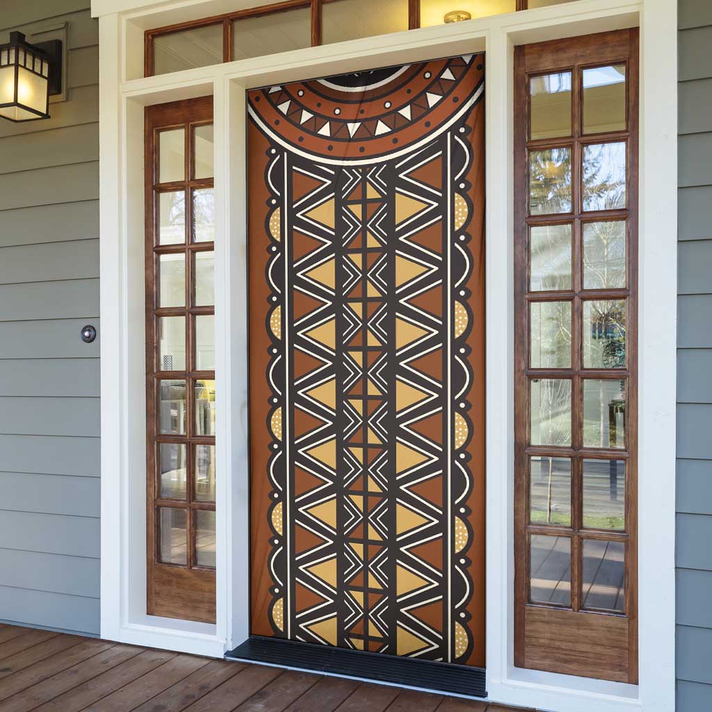 Mali Mud Cloth African Village Door Cover Ethnic Geometry Style - Wonder Print Shop