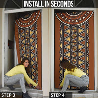Mali Mud Cloth African Village Door Cover Ethnic Geometry Style - Wonder Print Shop
