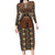 Mali Mud Cloth African Village Family Matching Long Sleeve Bodycon Dress and Hawaiian Shirt Ethnic Geometry Style - Wonder Print Shop
