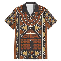 Mali Mud Cloth African Village Family Matching Mermaid Dress and Hawaiian Shirt Ethnic Geometry Style - Wonder Print Shop