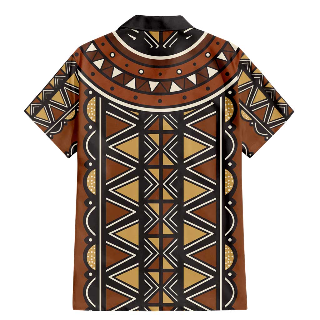 Mali Mud Cloth African Village Family Matching Mermaid Dress and Hawaiian Shirt Ethnic Geometry Style - Wonder Print Shop