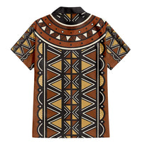 Mali Mud Cloth African Village Family Matching Mermaid Dress and Hawaiian Shirt Ethnic Geometry Style - Wonder Print Shop
