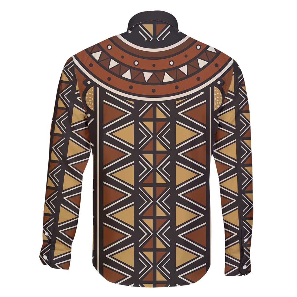 Mali Mud Cloth African Village Family Matching Mermaid Dress and Hawaiian Shirt Ethnic Geometry Style - Wonder Print Shop