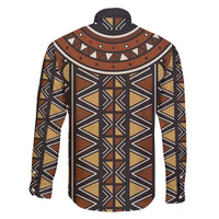 Mali Mud Cloth African Village Family Matching Off The Shoulder Long Sleeve Dress and Hawaiian Shirt Ethnic Geometry Style - Wonder Print Shop