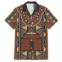 Mali Mud Cloth African Village Family Matching Off Shoulder Maxi Dress and Hawaiian Shirt Ethnic Geometry Style - Wonder Print Shop