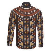 Mali Mud Cloth African Village Family Matching Off Shoulder Maxi Dress and Hawaiian Shirt Ethnic Geometry Style - Wonder Print Shop