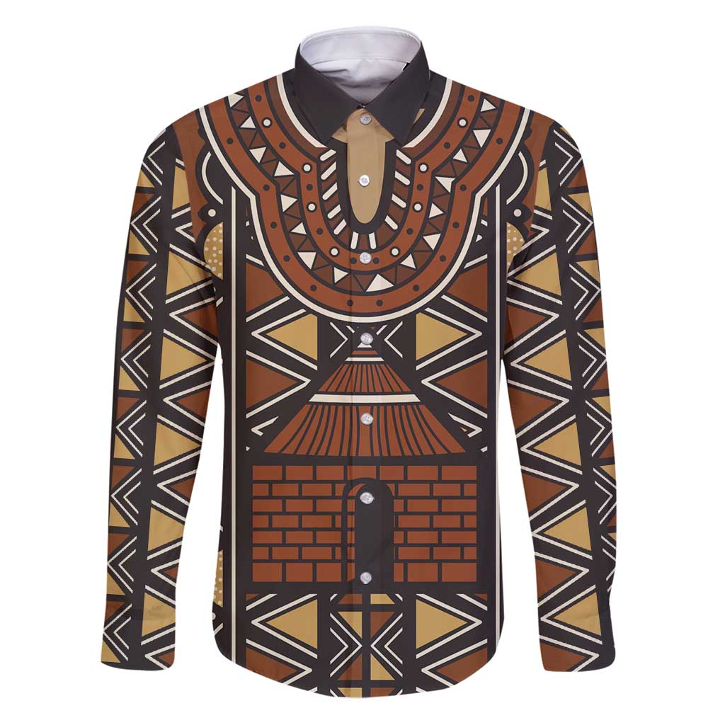 Mali Mud Cloth African Village Family Matching Puletasi and Hawaiian Shirt Ethnic Geometry Style - Wonder Print Shop