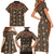 Mali Mud Cloth African Village Family Matching Short Sleeve Bodycon Dress and Hawaiian Shirt Ethnic Geometry Style - Wonder Print Shop