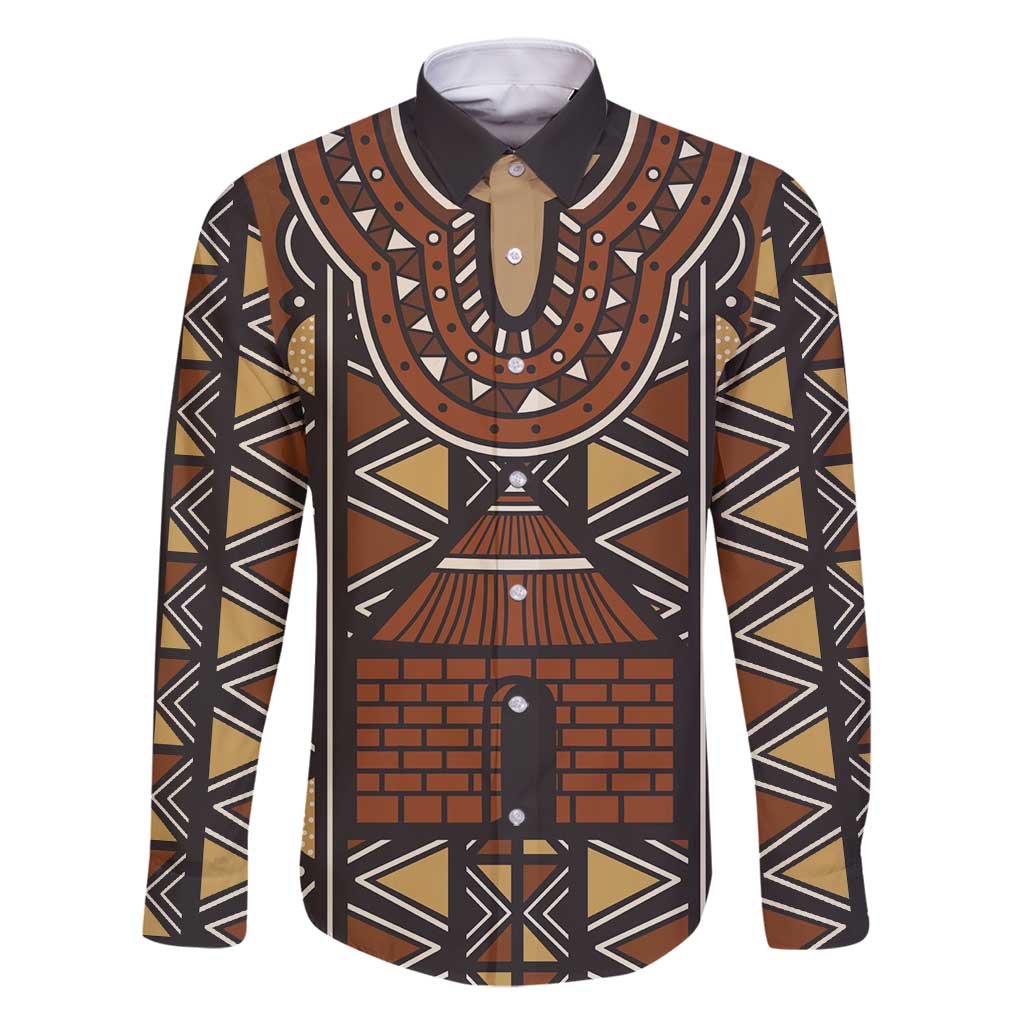 Mali Mud Cloth African Village Family Matching Summer Maxi Dress and Hawaiian Shirt Ethnic Geometry Style - Wonder Print Shop