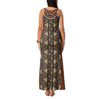 Mali Mud Cloth African Village Family Matching Tank Maxi Dress and Hawaiian Shirt Ethnic Geometry Style - Wonder Print Shop