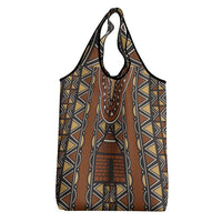 Mali Mud Cloth African Village Grocery Bag Ethnic Geometry Style - Wonder Print Shop