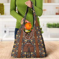 Mali Mud Cloth African Village Grocery Bag Ethnic Geometry Style - Wonder Print Shop