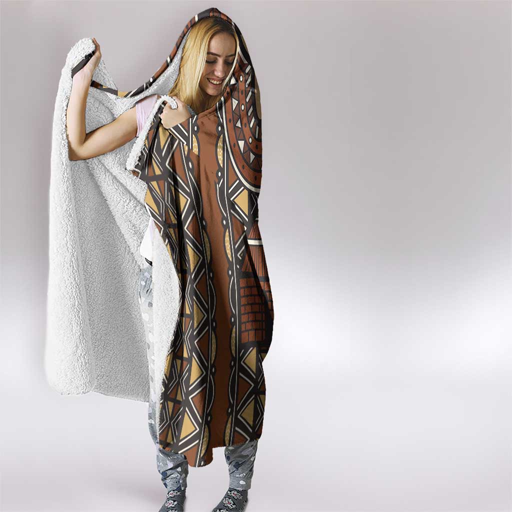 Mali Mud Cloth African Village Hooded Blanket Ethnic Geometry Style - Wonder Print Shop