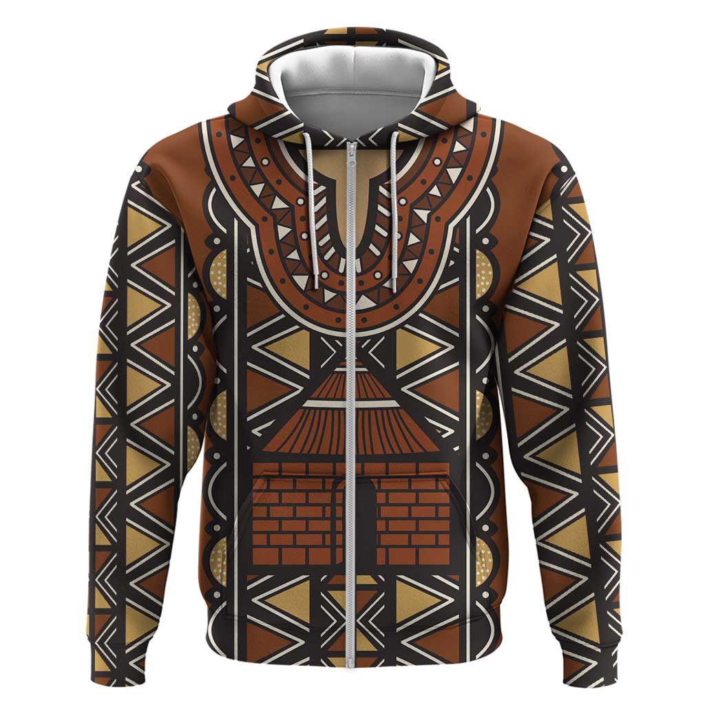 Mali Mud Cloth African Village Hoodie Ethnic Geometry Style - Wonder Print Shop