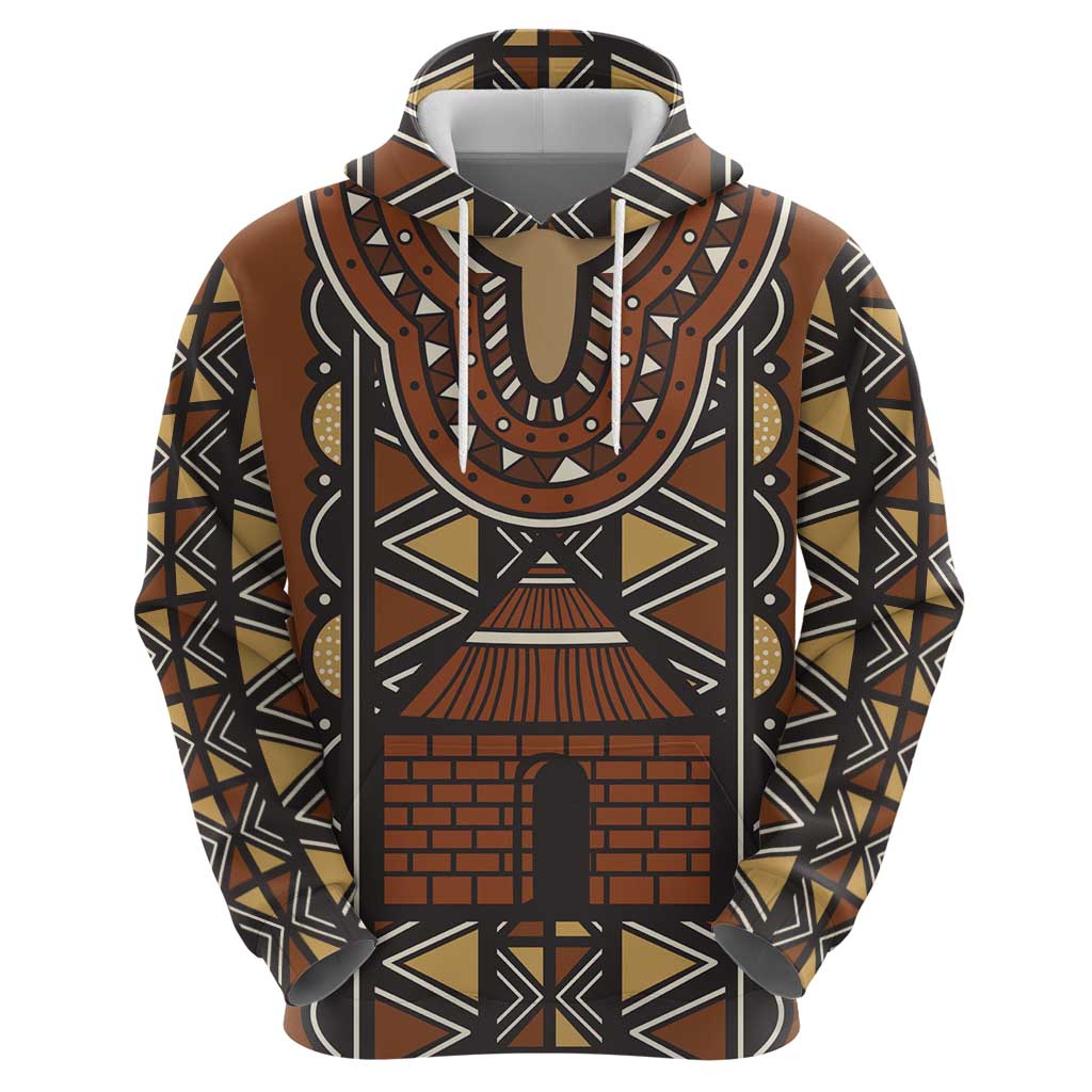 Mali Mud Cloth African Village Hoodie Ethnic Geometry Style - Wonder Print Shop