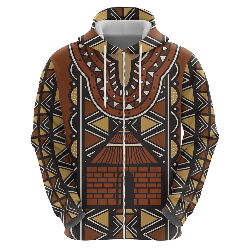 Mali Mud Cloth African Village Hoodie Ethnic Geometry Style - Wonder Print Shop